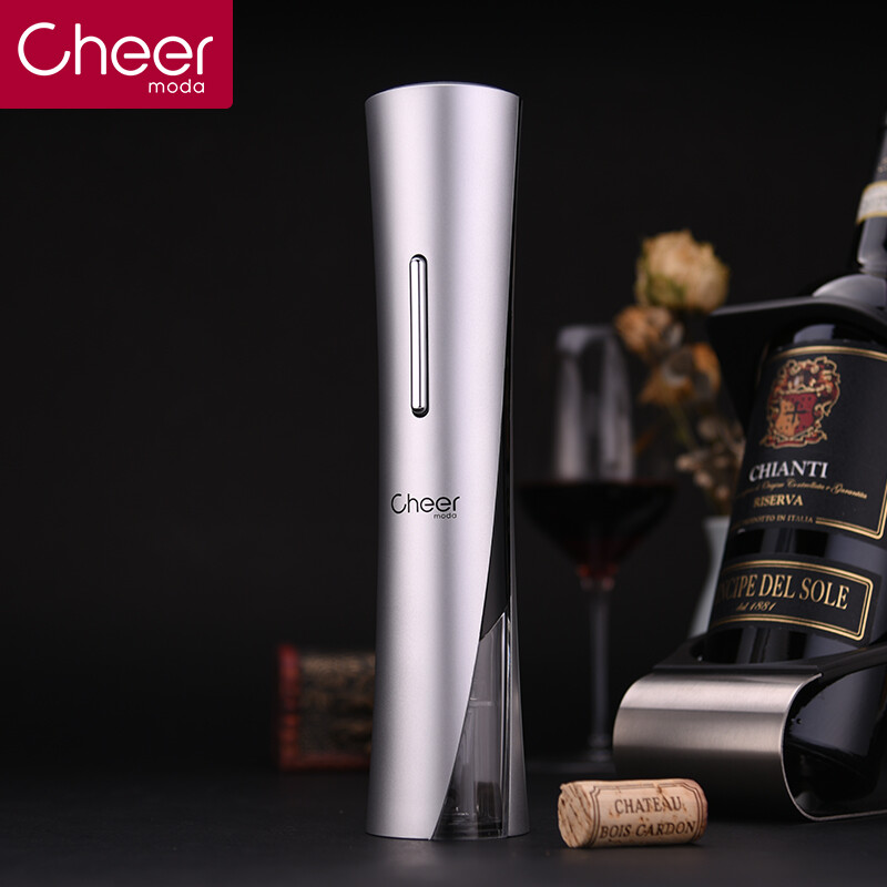 Cheer Qier electric wine bottle opener wine opener French design small wild waist wine opener automatic bottle opener wine driver CK2010 Silver