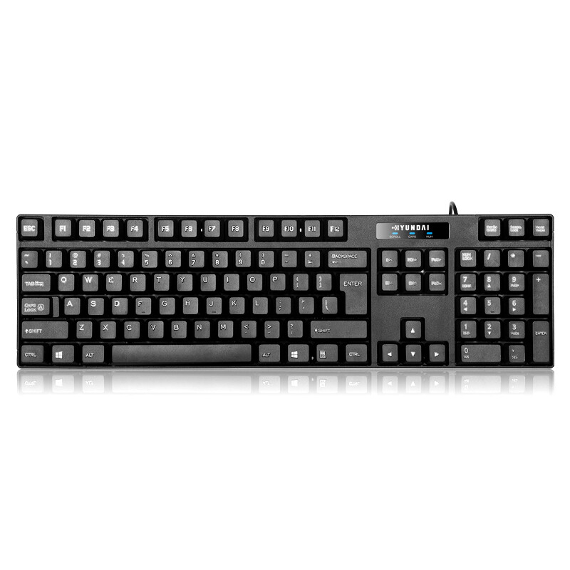 Hyundai hy-ka7 wired USB borderless Keyboard Black