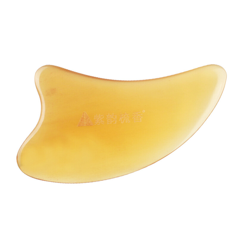 Purple rhyme comb fragrance high permeability selected white ox horn exquisite V face meridians skin scraping plate G3