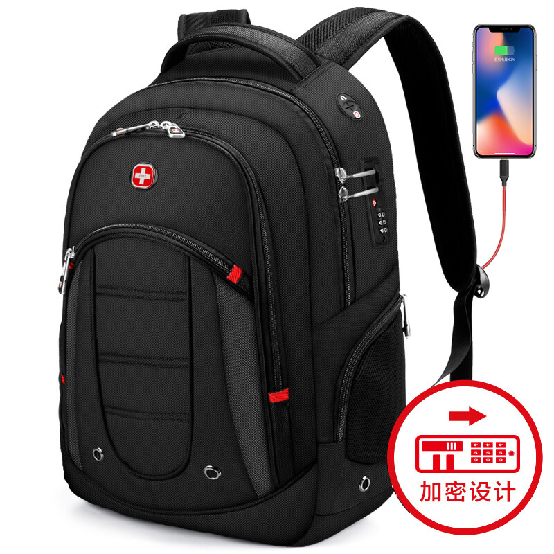 Crossguard encrypted anti-theft business backpack computer bag 14 / 15.6 inch Xiaomi / ASUS Laptop Bag Backpack men's leisure travel bag schoolbag cr-9003 black