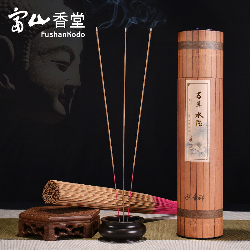 Taiwan Fushan incense hall aloes sandalwood wormwood bamboo stick 450g barrel incense, Tibetan incense, Buddha worship, incense auspiciousness - hundred years of water sinking
