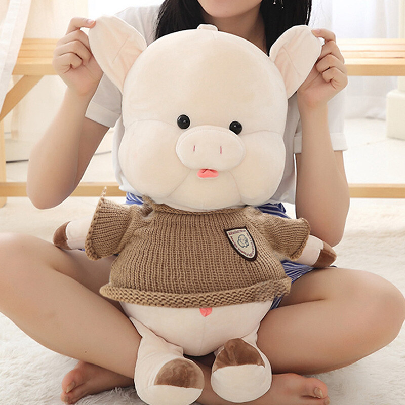 Hand gift plush toy doll birthday gift Christmas gift for girls creative gift practical cute 45cm cute pig