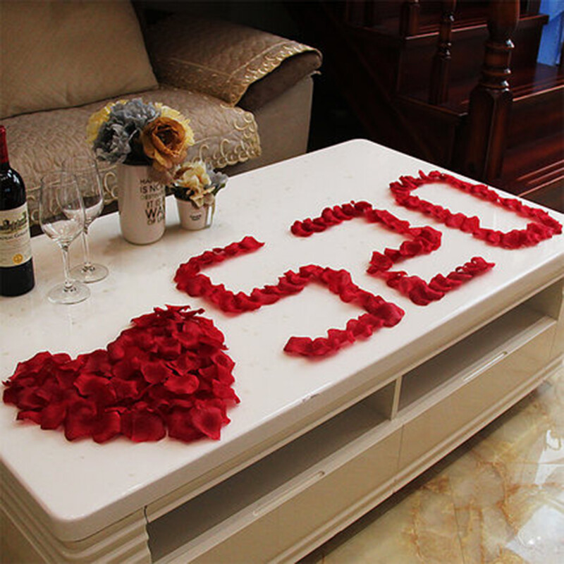 Dream bridge wedding supplies simulation rose petal wedding room wedding bed decoration flower petal 300 pieces