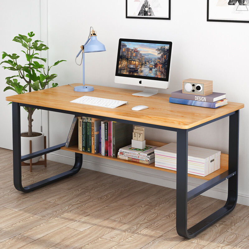 MSFE computer desk desktop home simple desk office desk with bookshelf study desk