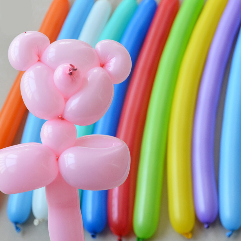 Jiamo magic balloon strip modeling balloon magic balloon children's Day creative strip toy balloon wedding festival Christmas decorations color 100 free air pump