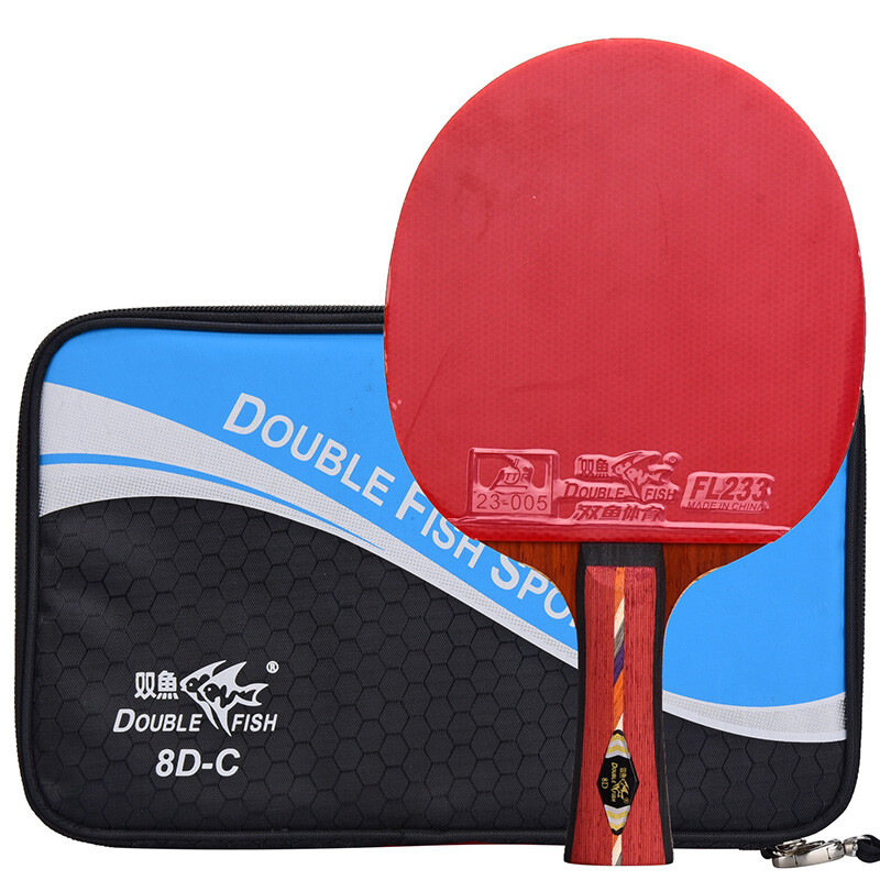 Pisces table tennis racket horizontal racket offensive 8-star 8-star ping pong racket double-sided reverse glue 8d-c long handle