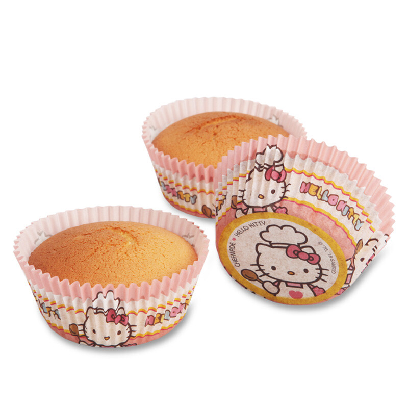 Chef made Hello Kitty (genuine authorized) cake mold high temperature resistant paper tomafen cake paper cup pad baking paper cups 100 kt7066
