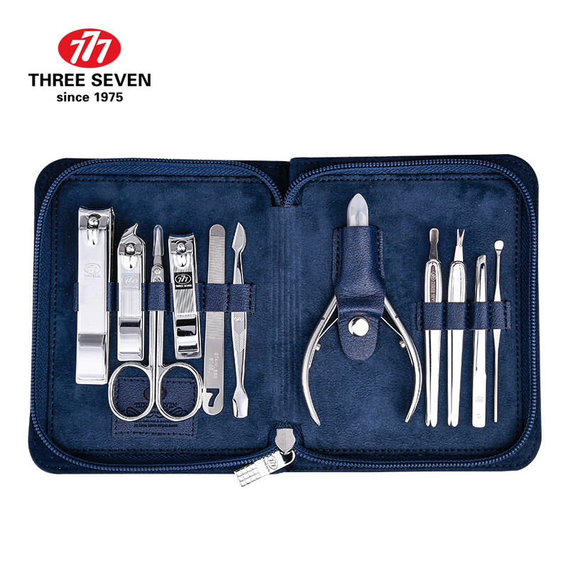 777 (three seven) Nail Clipper Set Nail Clipper nail clipper manicure set 11 Piece Set tsm-719 blue [special counter]
