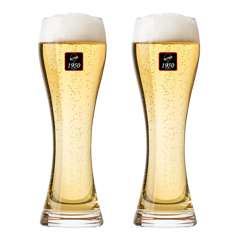 1950 hand blown waist beer cup draft beer cup juice cup 500ml large capacity glass water cup 2 sets