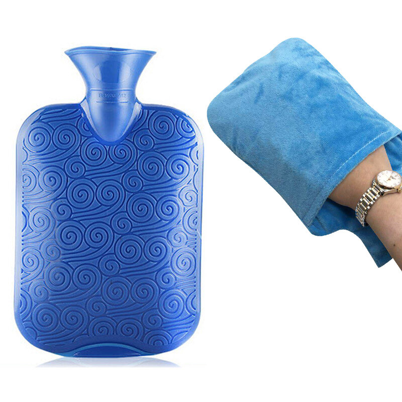 Antarctica water injection PVC hot water bag rubber warm water bag warm hand baoxiangyun 2000ml dark blue