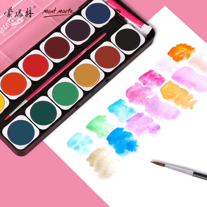 Australia Montmartre Mont Marte 24 color powder set solid watercolor PMHS0024