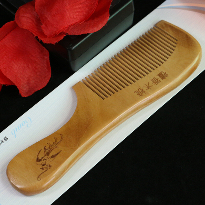 Jiebishi boutique mahogany comb handle fine tooth anti-static hairdressing massage comb