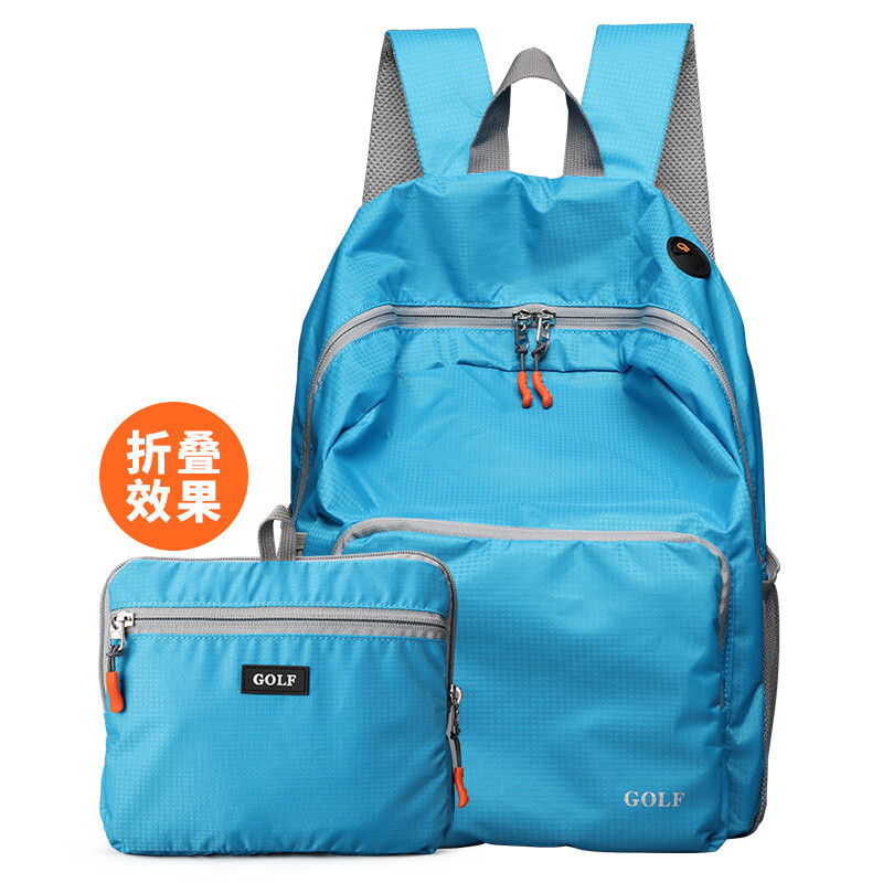 Golf golf backpack foldable computer backpack schoolbag 14 inch large capacity waterproof light storage outdoor travel bag d5bv82732s sky blue
