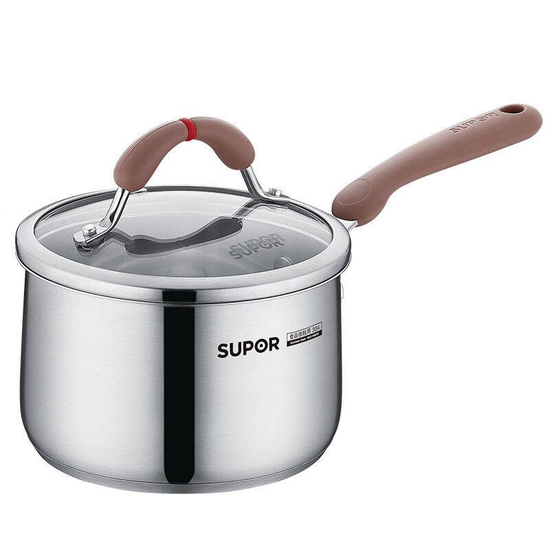 SUPOR small red circle 304 stainless steel milk pot core color series 16cm open fire induction cooker general rt16aa1