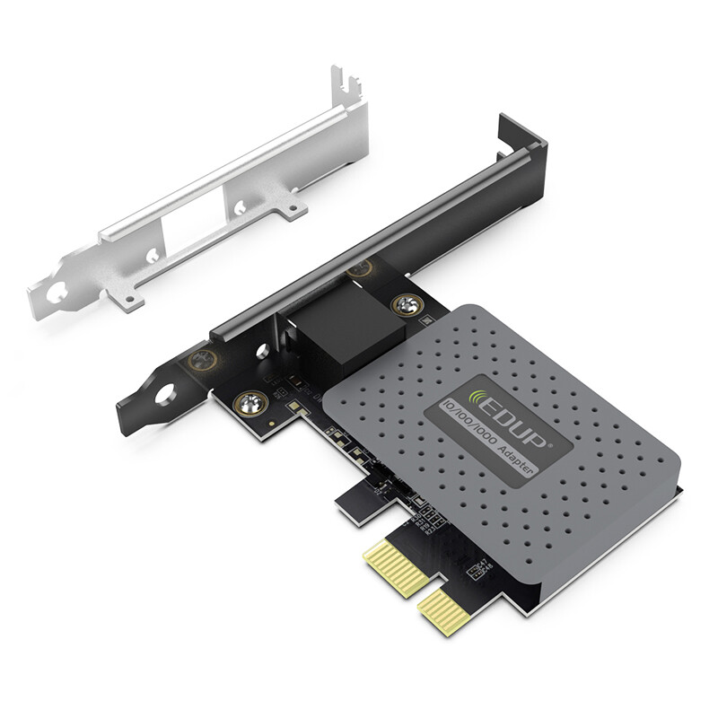 EDUP ep-9602gs PCI-E gigabit network card supports remote wake-up function. Desktop computer has built-in wired network card gigabit network port expansion adaptive Ethernet card