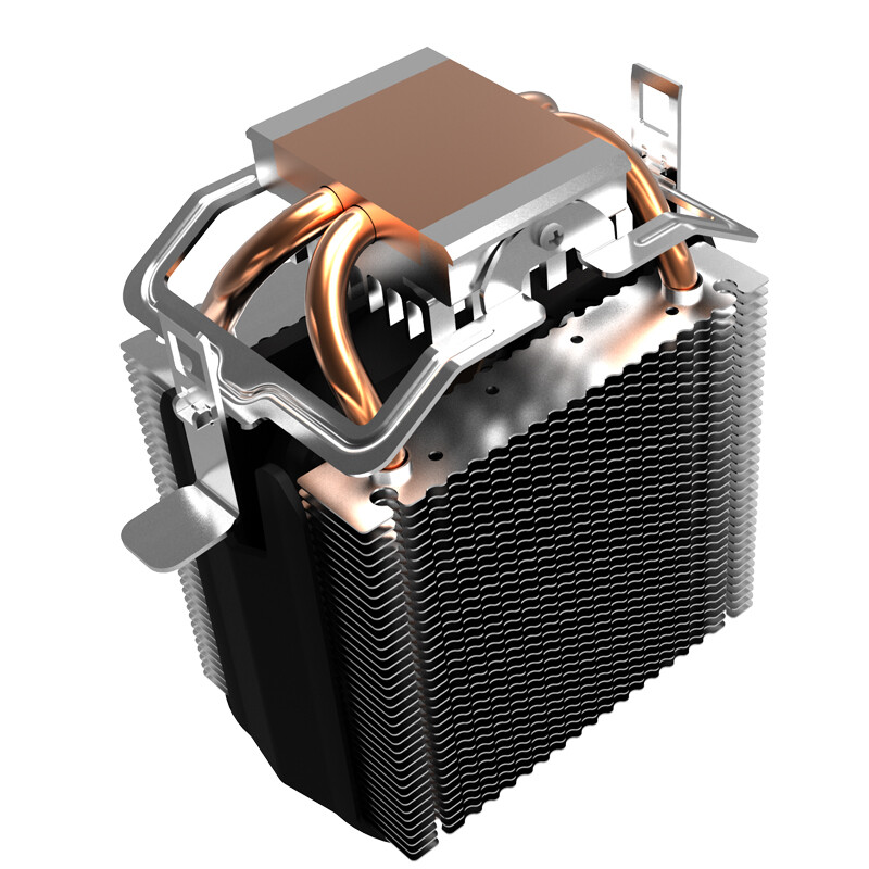 Pccooler tower Mini CPU radiator (8cm blue light fan / multi platform / double tower heat dissipation / equipped with needle tube thermal conductive silicone grease / mute)