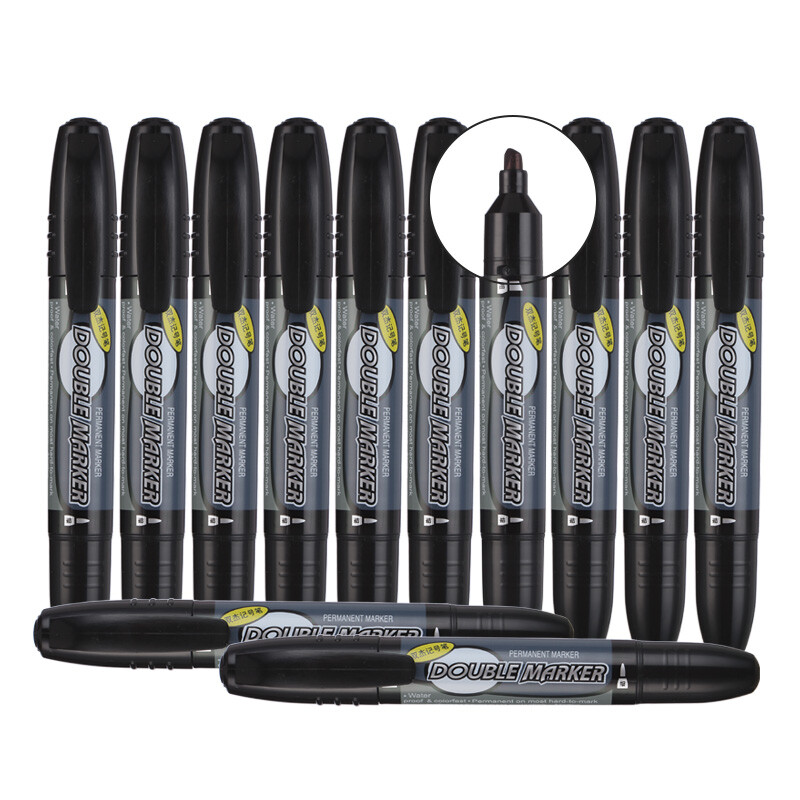 Chenguang (M & G) thick pole black double headed logistics marker 12 pieces / box mg2110