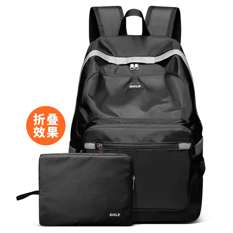 Golf golf backpack foldable computer backpack schoolbag 15 inch large capacity waterproof portable carrying outdoor travel bag d6bv86732s black