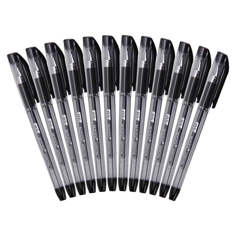 Chenguang (M & G) 0.5mm black office bullet head neutral pen signature pen 12 pens / box agpk3704