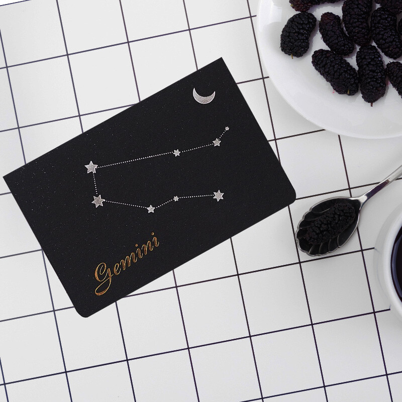 Tatanice creative gift greeting card bronzing birthday gift Christmas blessing Postcard Valentine's Day lovers express their gratitude and blessing twelve constellations Gemini thk012