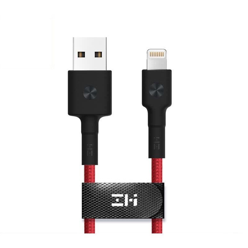 ZMi (purple rice) MFI certified 7 / 6 / 5S Apple data cable 1m braided wire al803 mobile phone charger cable power cable supports iPhone 6S / 7 / 7p / SE / iPad red