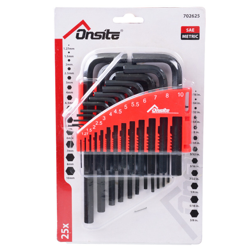 Tactix 702625 onsite Allen key 25 piece set