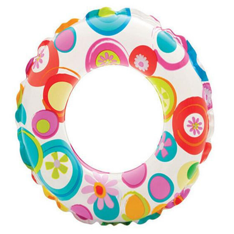 Intex 59241 popular floating ring inflatable play equipment children's swimming ring lifebuoy swimming ring inner diameter 28cm suitable for random hair at the age of 6-10