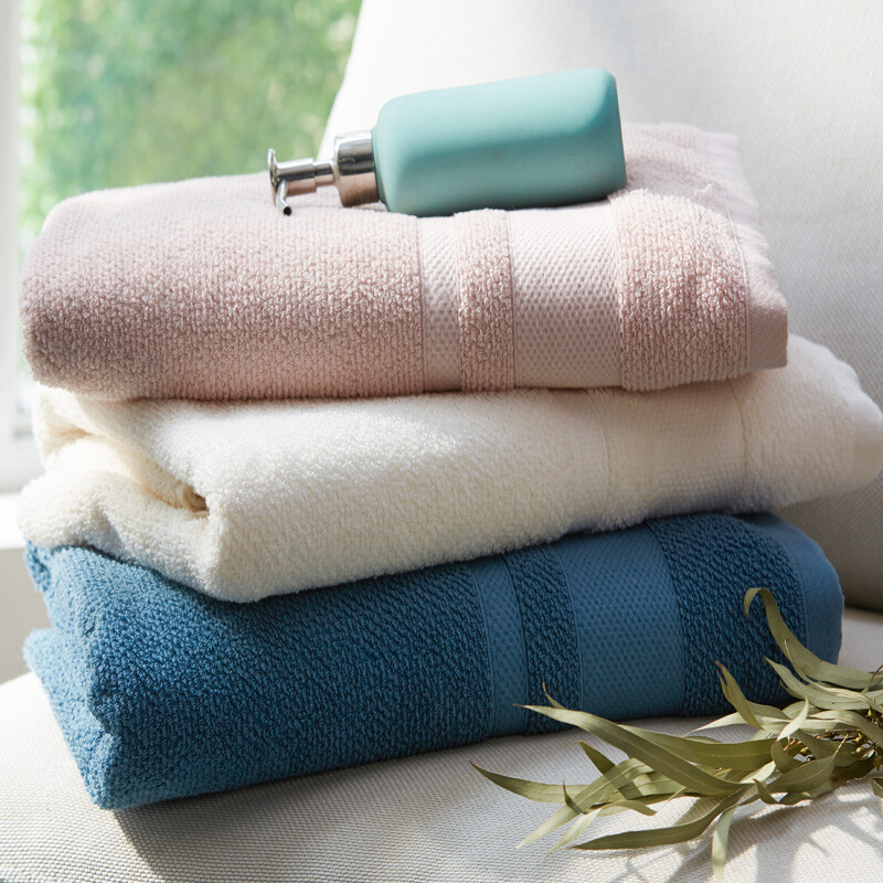 Grace towel home textile Xinjiang long staple cotton pure cotton antibacterial bath towel single pack pink 430g / piece 140 * 70cm