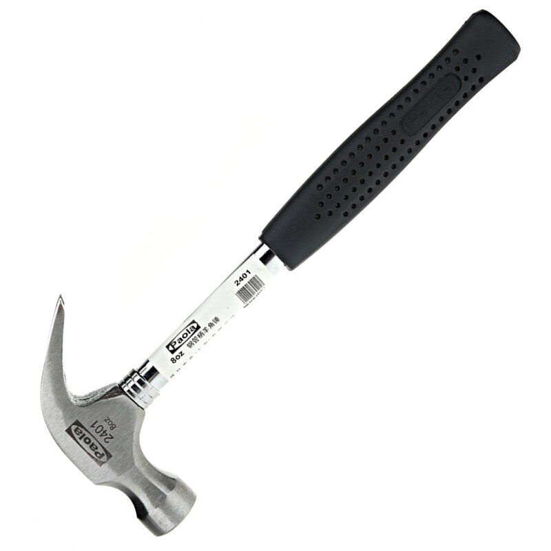 Paola tool 8oz steel pipe handle sheep horn hammer chrome plated hammer hammer 2401