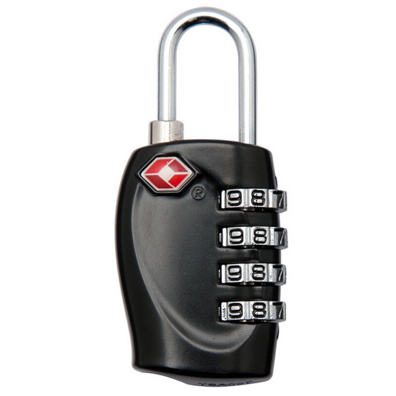 Xinqin customs four key password lock travel trolley case padlock TSA backpack lock black