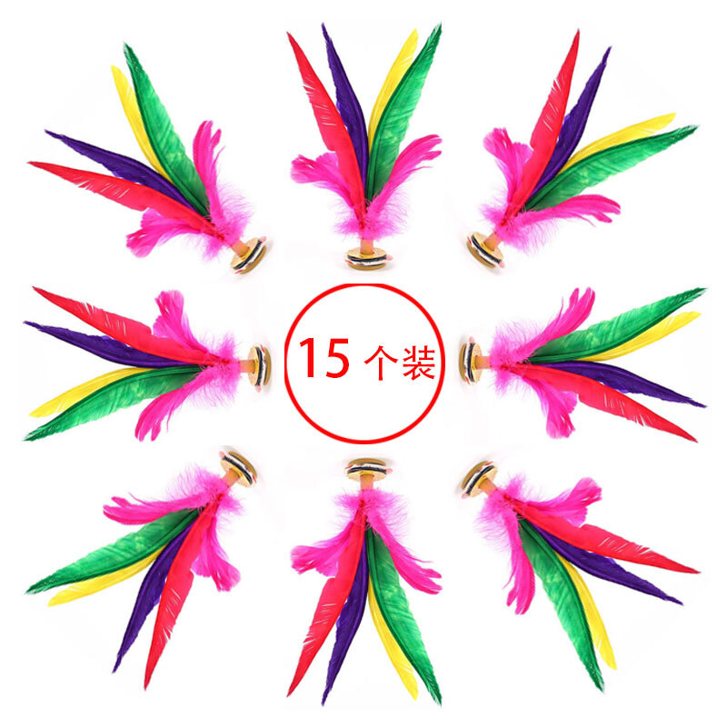 Dewick shuttlecock large goose feather color competition shuttlecock tendon bottom spline children's shuttlecock 15 Pack