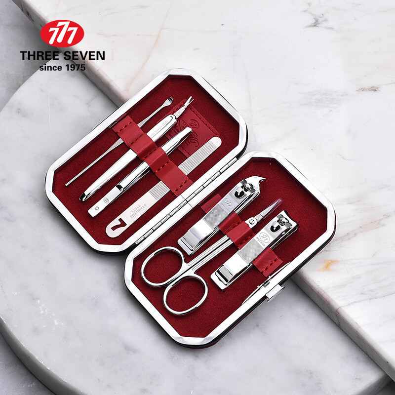 777 (three seven) Nail Clipper Set Nail Clipper nail clipper manicure set 7-piece set tsm-722 red [special counter]
