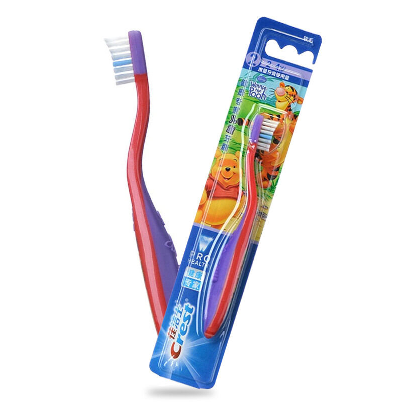Crest stage children's toothbrush is suitable for 2 to 4 years old (color bristles suggest the amount of toothpaste imported from Ireland) (color is shipped randomly)