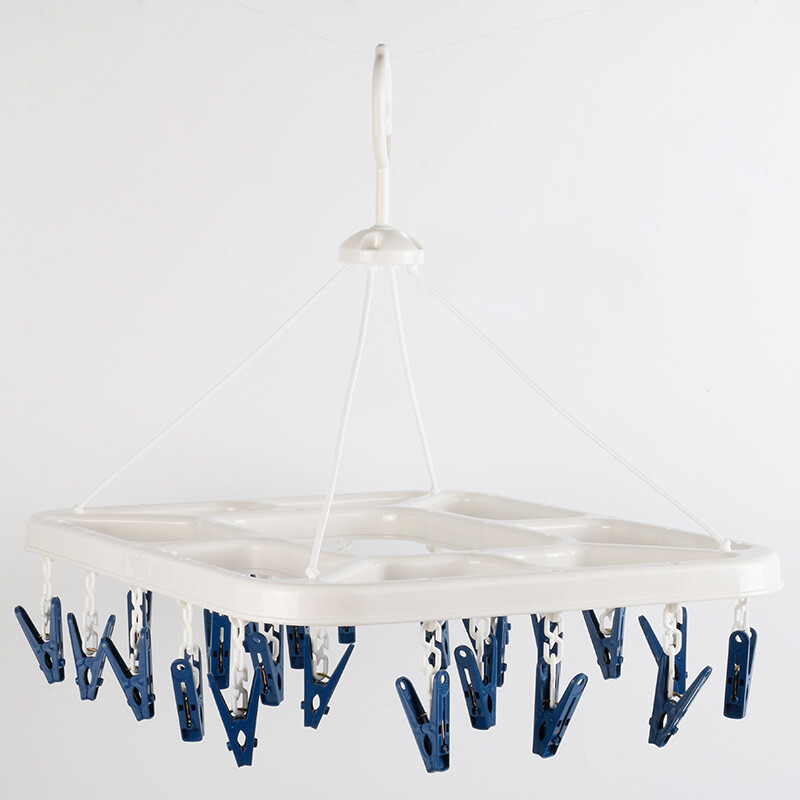 茶花（CHAHUA）茶花家用多功能折叠晾衣架多夹子内衣晾袜子神器儿童婴儿晒衣夹 灰色夹子