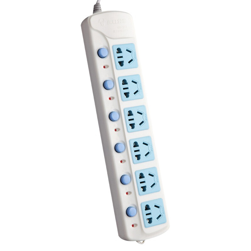 Bull gn-317 socket / patch panel / plug row / plug row / wiring board / trailing board 6-position sub control, with a total length of 1.8m