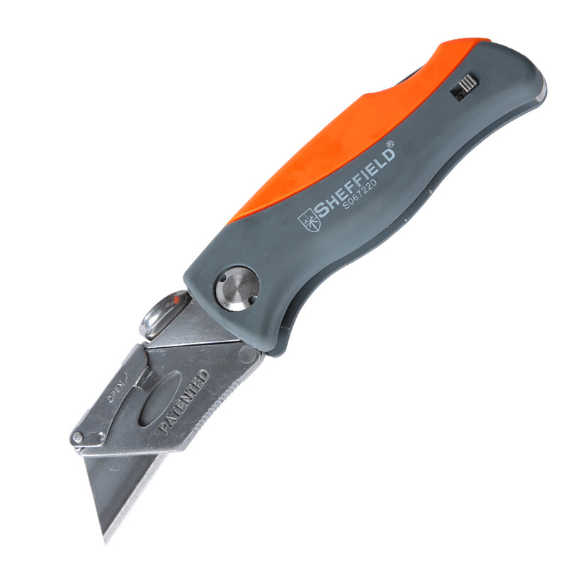 Steel shield s067220 multifunctional heavy folding art knife large paper cutter unpacking knife portable cutter tool wallpaper knife comes with 6 blades