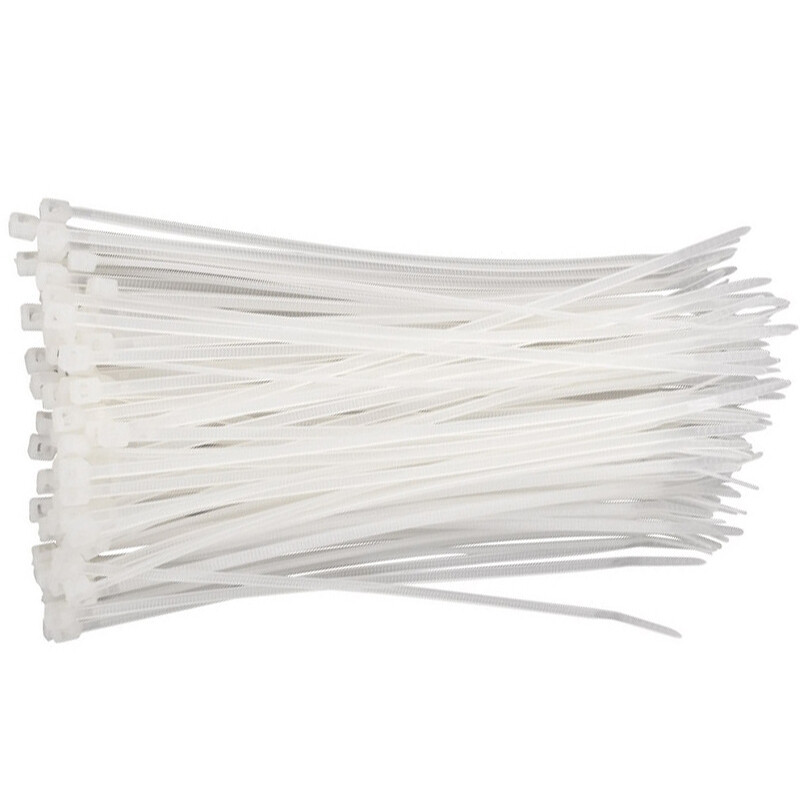 Santo 0013 new flat head nylon ties 100 pieces, 2.5 * 155mm head arc patented design, cutting without hurting hands