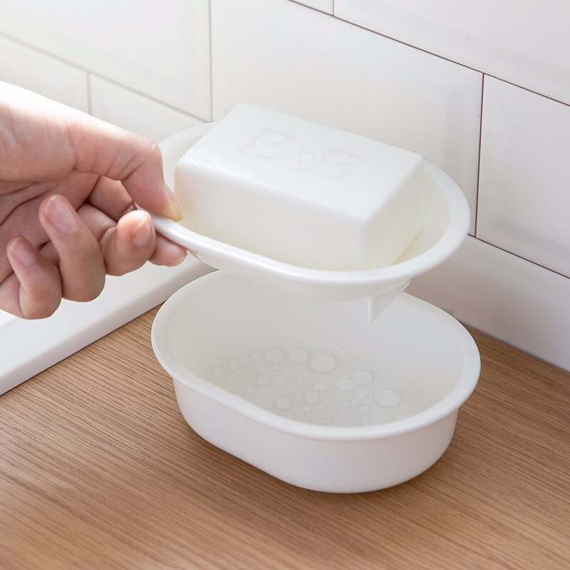 Camellia soap box soap box double layer drain soap rack soap dish sail series 250003
