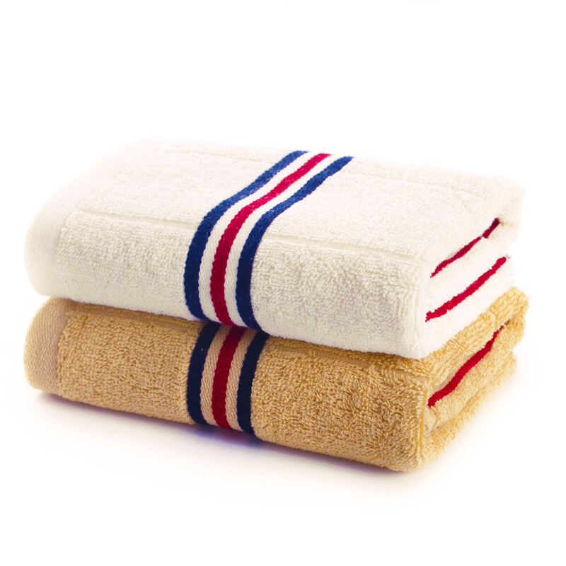Matte towel, home textile Satin file, weak twist pulsating face towel, two packs, absorbent soft rice / Brown 90g / piece, 34x72cm / piece