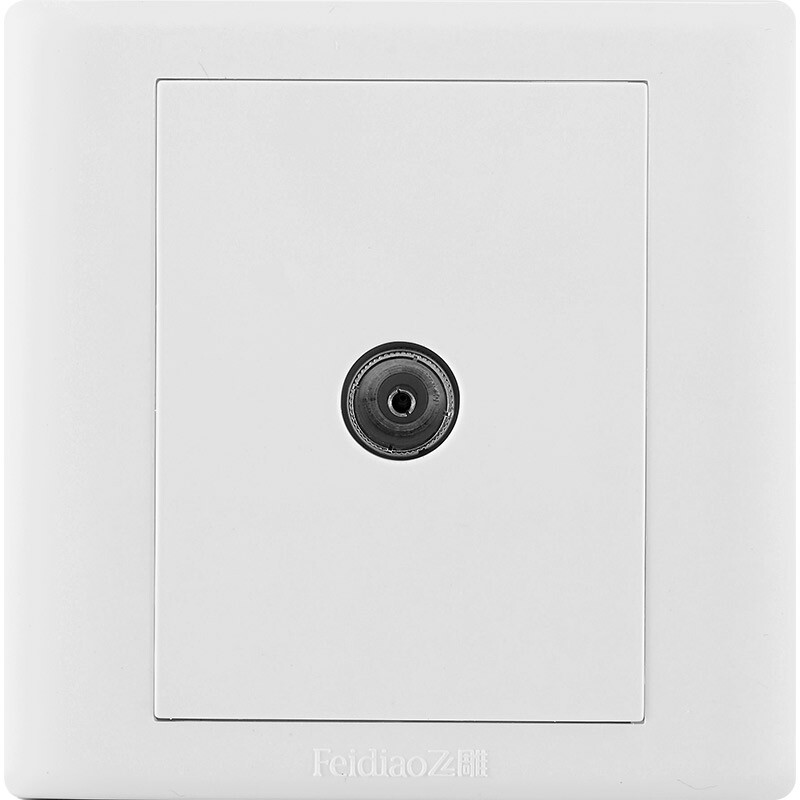 Feidiao switch socket panel cable TV socket one closed circuit TV socket TV socket 86 type A3 Jiarun white