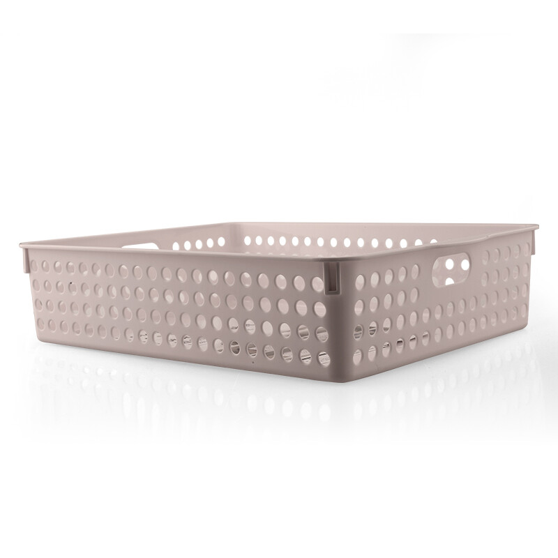 茶花（CHAHUA）茶花加大号零食收纳筐桌面收纳整理盒玩具盒A4纸盒文具框 【2895】蓝色4个装35.5*26*8cm