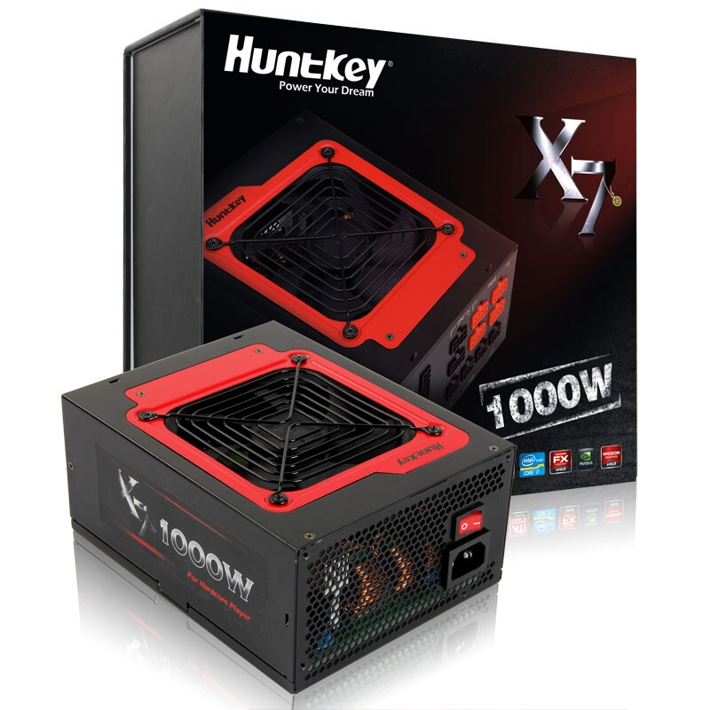 Huntkey rated 1000W x7-1000 power supply (customized by game enthusiasts / full module / single 80A / 80plus bronze / support 4 graphics cards)