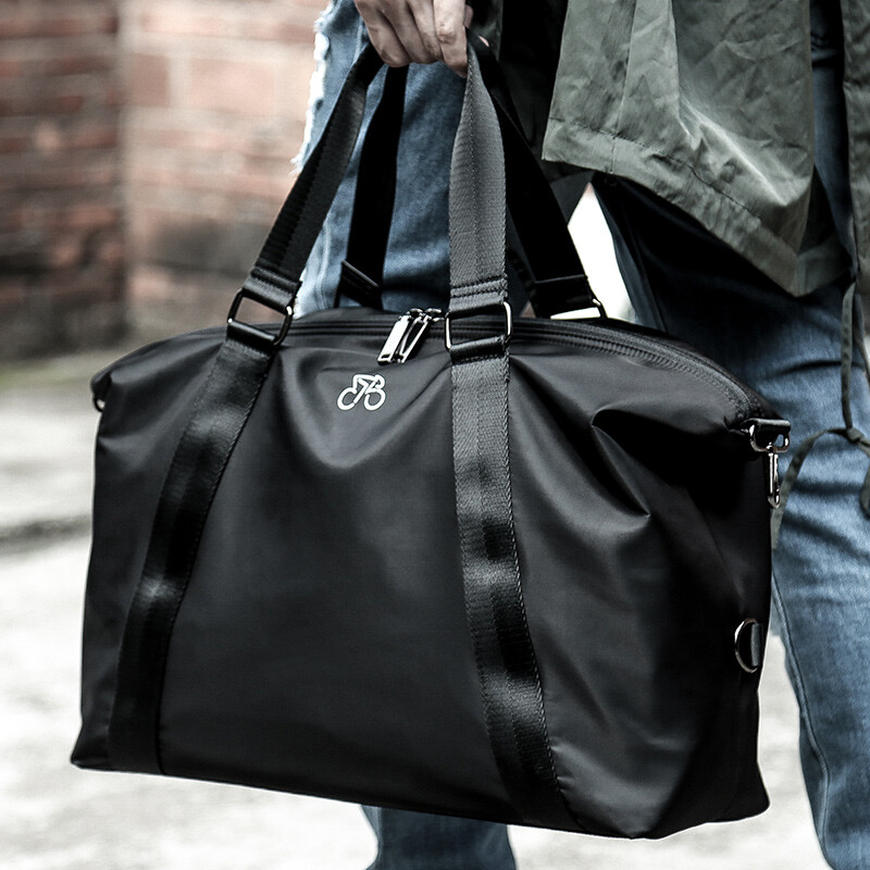 Light rider travel bag men's and women's short distance business travel handbag sports fitness bag large capacity luggage bag 0243 black