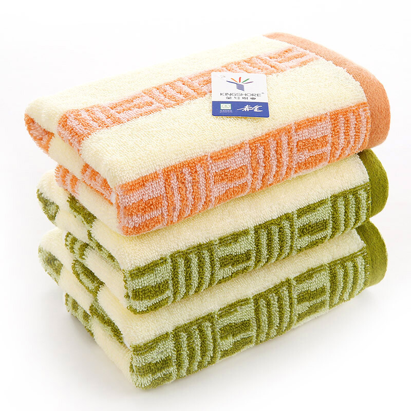 Gold bedding home textile red gold strip 2183 pure cotton towel Green Brown 3 strip package