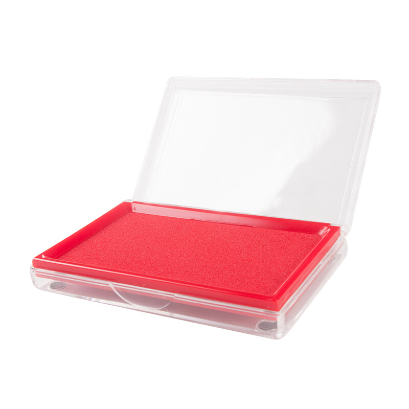 Chenguang (M & G) ayz97513 financial special square transparent quick drying printing pad ink 138 * 88mm red