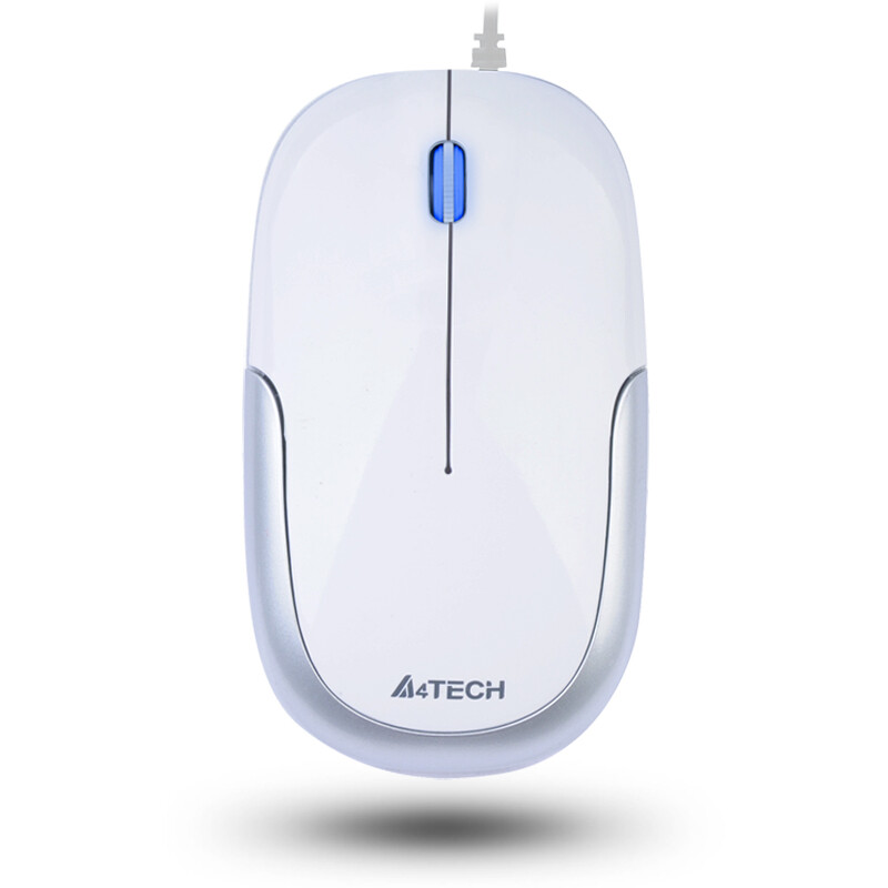 Shuangfeiyan (A4Tech) N-110 wired mouse Office Mouse USB mouse notebook mouse silver white