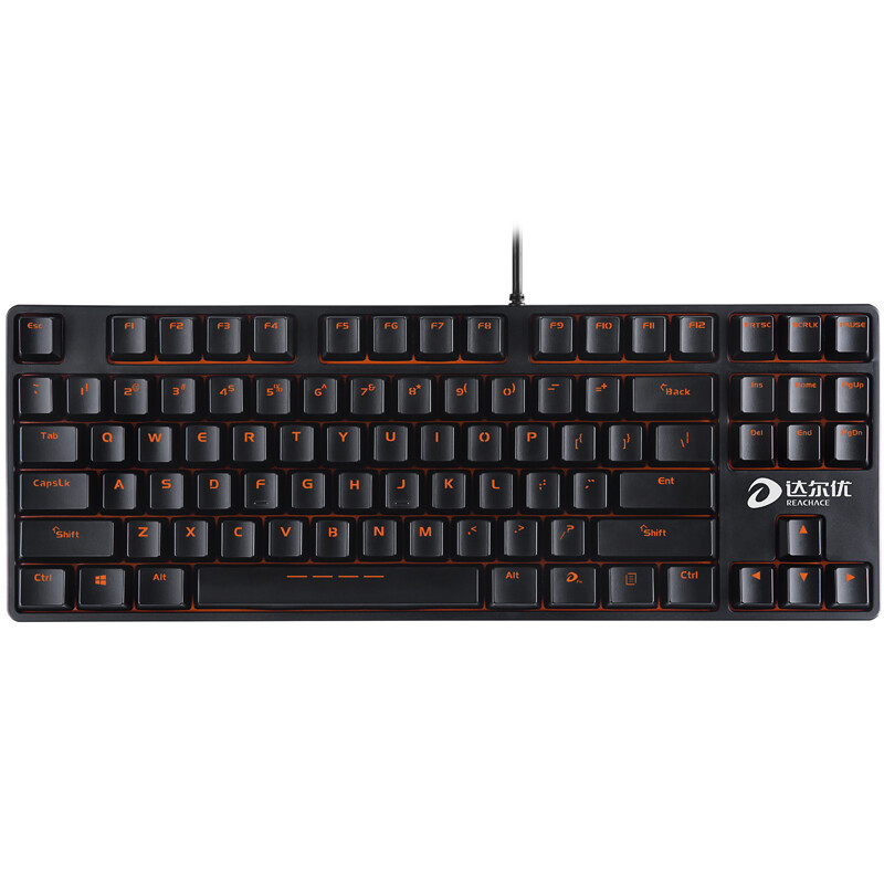 Dare-u dk100 87 key mechanical keyboard black tea axis game keyboard