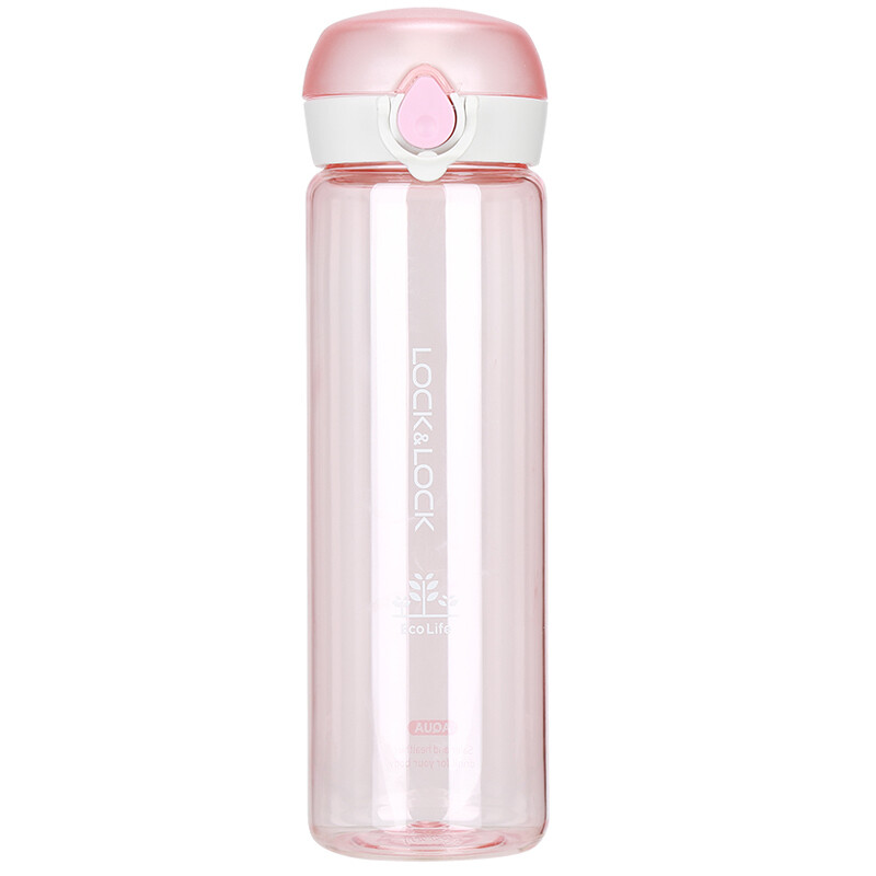 Lock & Lock pink 550ml plastic sports kettle portable handy cup student cup hlc645pik