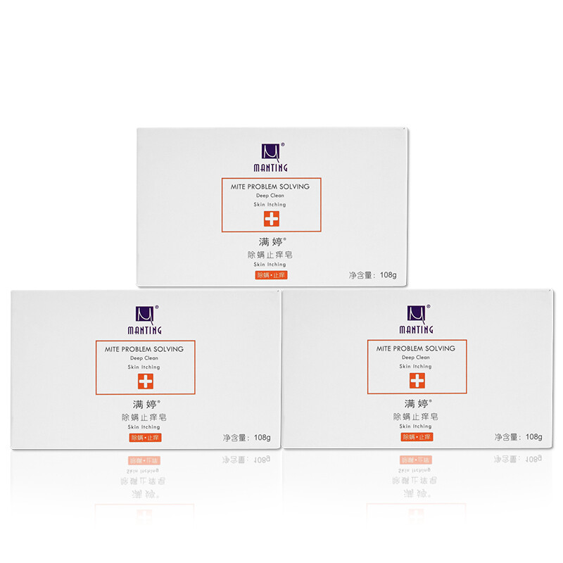 Manting mite removing and antipruritic soap 108G * 6 pieces (facial soap, cleansing soap, deep cleaning soap)