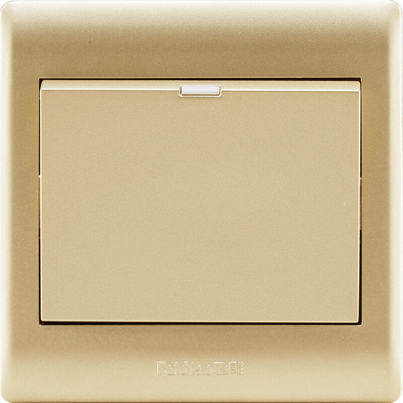 Feidiao switch socket panel single open double control switch one open double control power wall switch panel 86 type A3 champagne gold